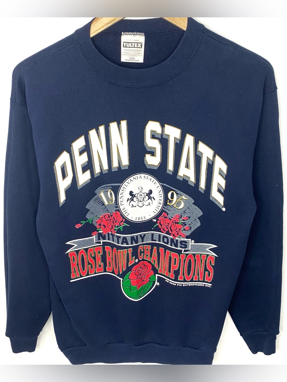 Vintage 1995 Penn State Nittany Lions Rose Bowl Champions Crewneck Sweatshirt L
